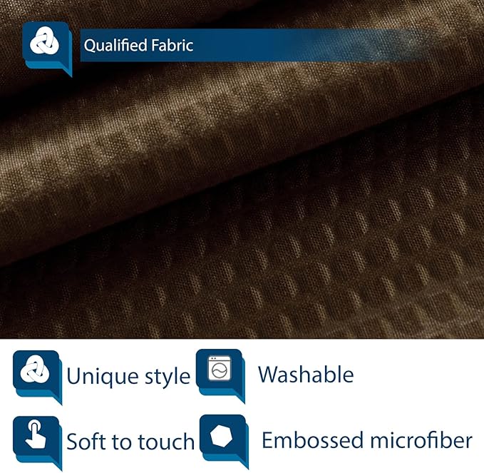 Barossa Design Soft Microfiber Fabric Shower Liner or Curtain, Hotel Quality, Machine Washable, Water Repellent, Chocolate Brown, 70 x 72 inches
