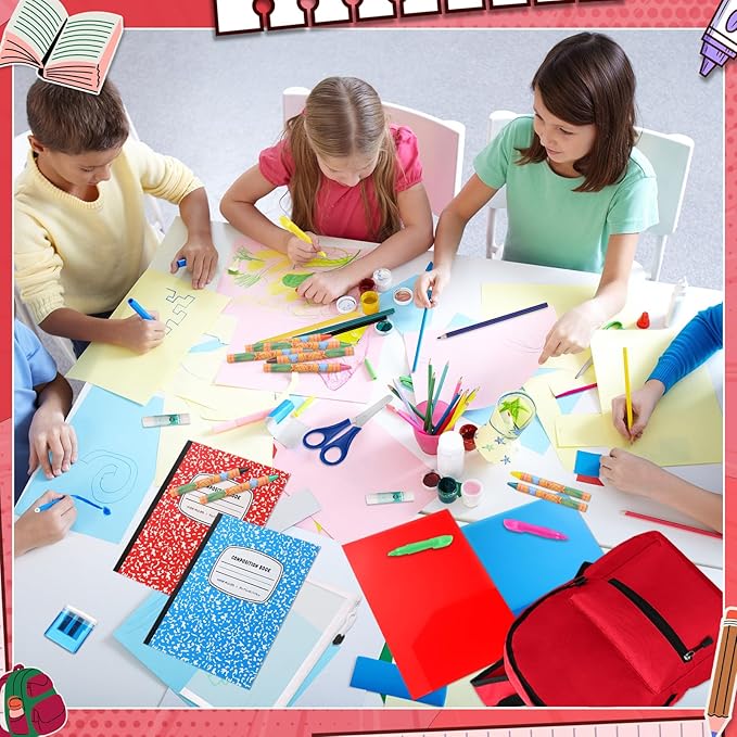 79 Pcs Christmas Gift Box for K-5 Elementary Middle Kit Bundle Bulk Essential for Operation Charity Xmas Gift(Red)