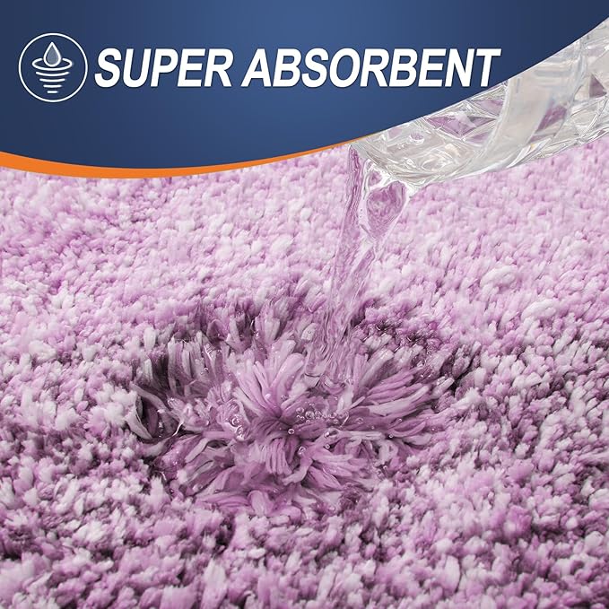 OLANLY Bathroom Runner Rugs 47x17, Extra Soft Absorbent Microfiber Bath Rugs, Rubber Backing, Quick Dry, Washable Bath Mats for Bathroom Floor, Tub and Shower, Home Decor Accessories, Pinkish-Purple