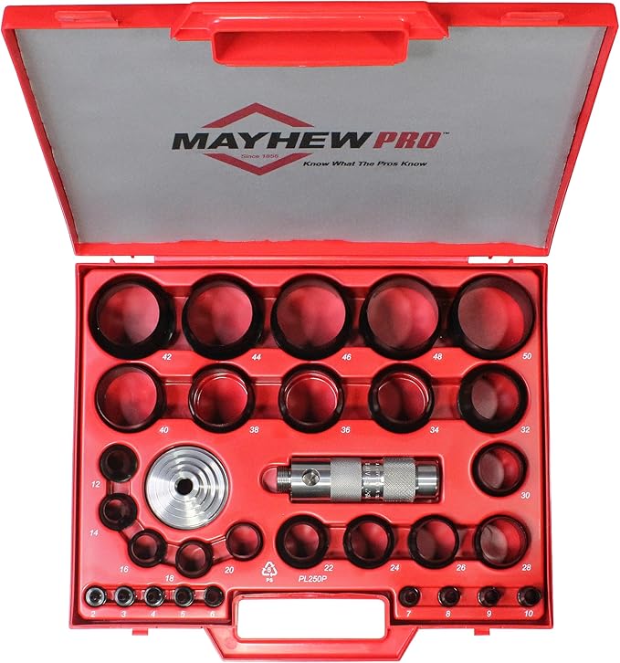 Mayhew Tools 66006 Hollow Punch, 31-Piece Set, Black