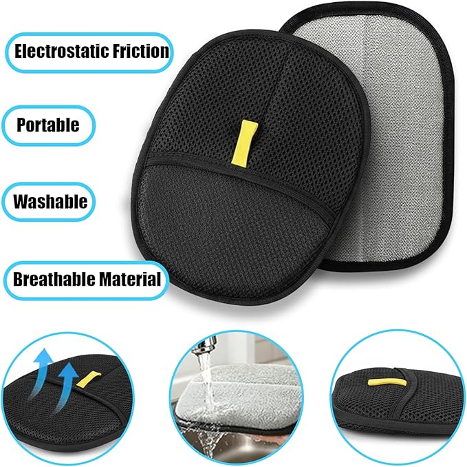 Pet Hair Removal Glove for Dogs & Cats, Newly Upgraded Reusable Electrostatic Pet Hair Remover, Gentle Effective Portable Magic Brush Pet Hair Tool for Clothes, Furniture, Carpet, Car Seats