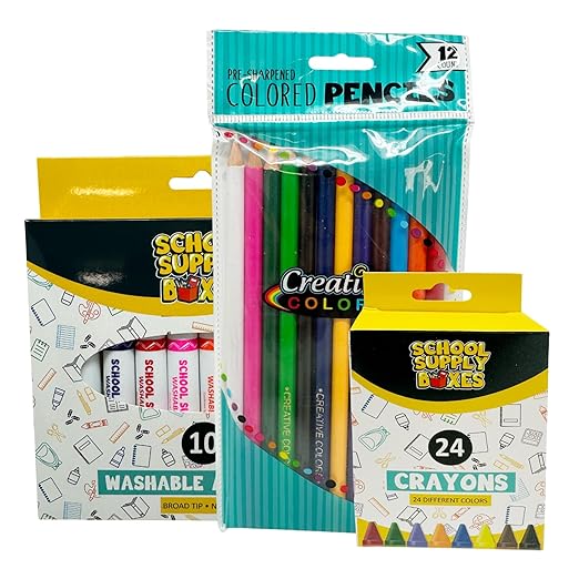 Elementary School Essentials Bundle | Pallet (180 Boxes) - 91 Pieces per Box | School Supply Boxes - Back to School Essentials | Includes Binders, Folers, Notebooks, Paper, Pencils, Pens, & More