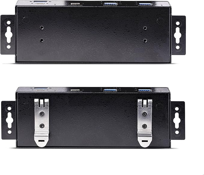 StarTech.com 7-Port Industrial USB 10Gbps Hub with Power Adapter, Metal, Mountable, 5X USB-A/2x USB-C Downstream Ports, TAA