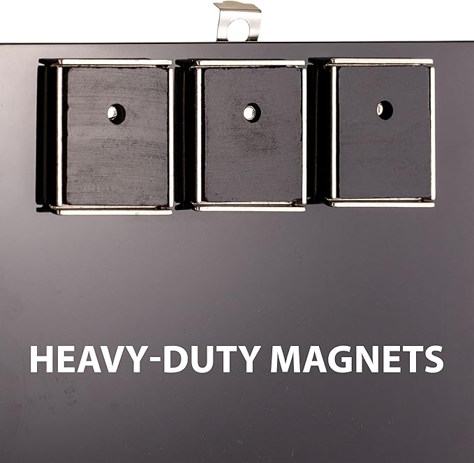 Officemate Magnetic Clipboard with Low Profile Clip, Black, Recycled Plastic (83215)