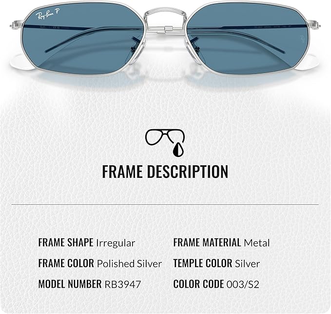 Ray-Ban RB3947 Square-Round Shaped Sunglasses for Men & Women with Official RAYBAN Eyewear Kit – Classic Timeless Design
