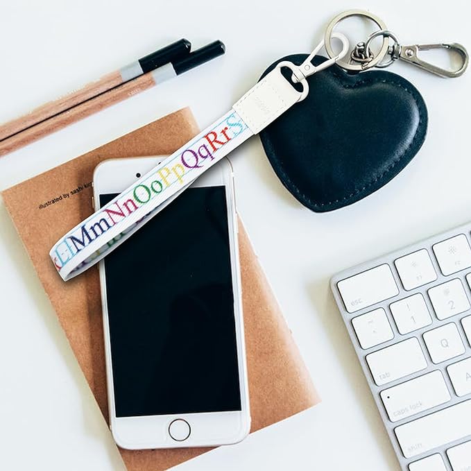 EASTEX Teacher Lanyard Keychain - ABC Alphabet Badge Lanyard for Keys Whistle - ID Card Holder Keychain - Math Periodic Table