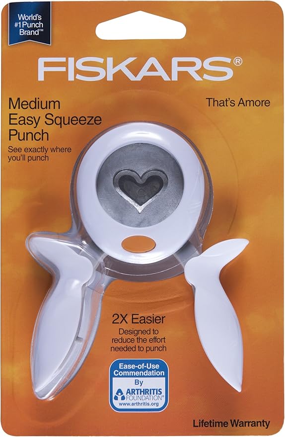 Fiskars 12-74427097 1-Inch Squeeze Punch, That's Amore