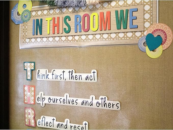 Carson Dellosa True to You 62-Piece In This Room We Thrive Bulletin Board Set, Motivational Bulletin Board Set With Positive Sayings for Growth Mindset Bulletin Board and Classroom Décor