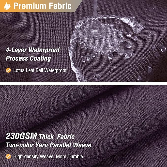 BTTN Extra Long Shower Curtain, 72x96 Inch Long Linen Textured Heavy Duty Fabric Shower Curtain Set with 12 Plastic Hooks, Tall Decorative Neutral Waterproof Cloth Shower Curtain for Bathroom, Purple