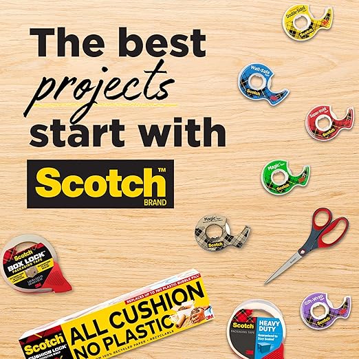 Scotch Gift Wrap Tape, Invisible, 0.75 in. x 650 in., 6 Dispensers/Pack