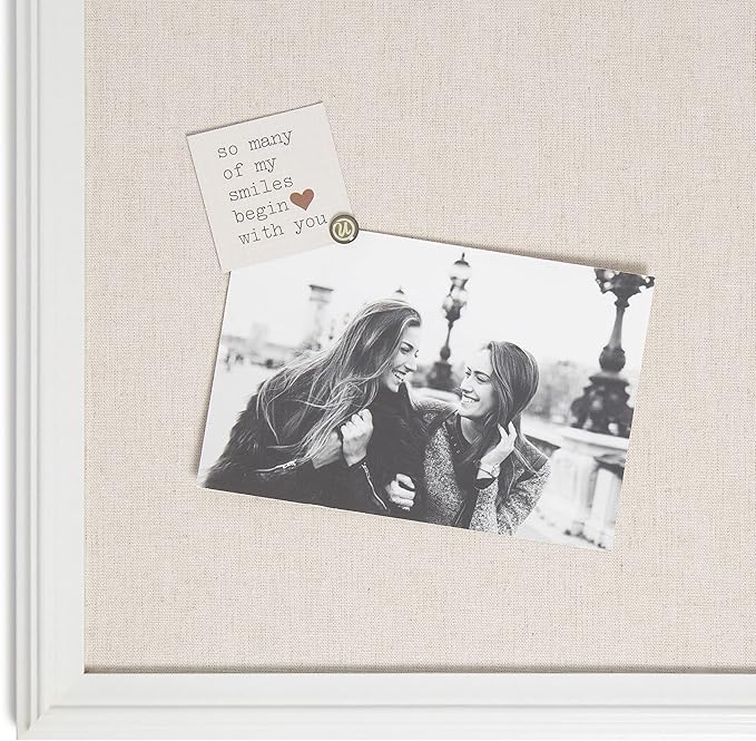 U Brands Farmhouse Board (Linen Pin Board, 30" x 20")