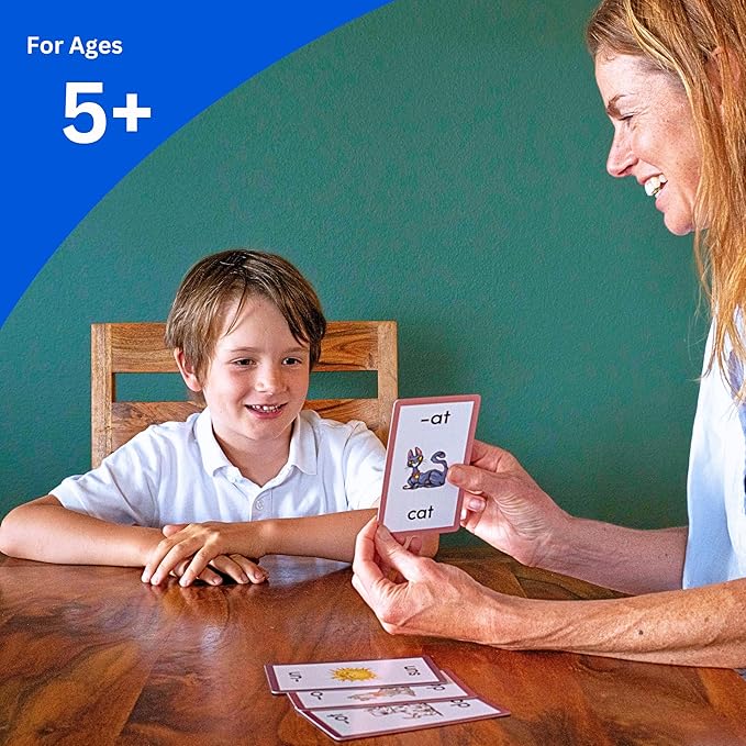 Phonics Step 1 - Short Vowels | Learn to Read Kindergarten /1st Grade | Ages 5-7 | 50 Letter Families Flashcards