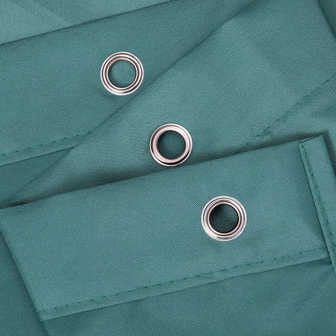N&Y HOME Fabric Shower Curtain or Liner with Magnets- Hotel Quality, Machine Washable, Water Repellent - Teal, 72x72