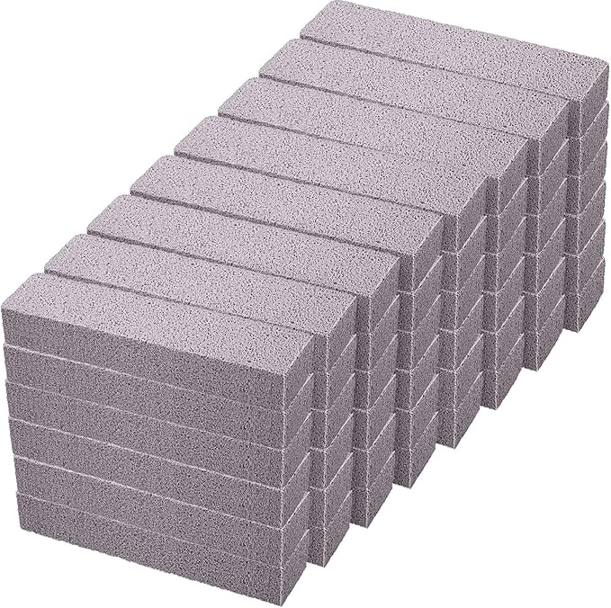 Chinco 48 Packs Pumice Stick for Cheaning, Pumice Scouring Stone Pad Removing Stain Grime Without Leaving Scratches for Kitchen Oven Stove Home Bathroom Toilet Pool House Cleaning Supplies
