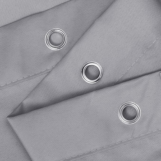 N&Y HOME Fabric Shower Curtain or Liner Extra Long 72 x 84 Inches - Hotel Quality, Machine Washable - Gray, 72x84