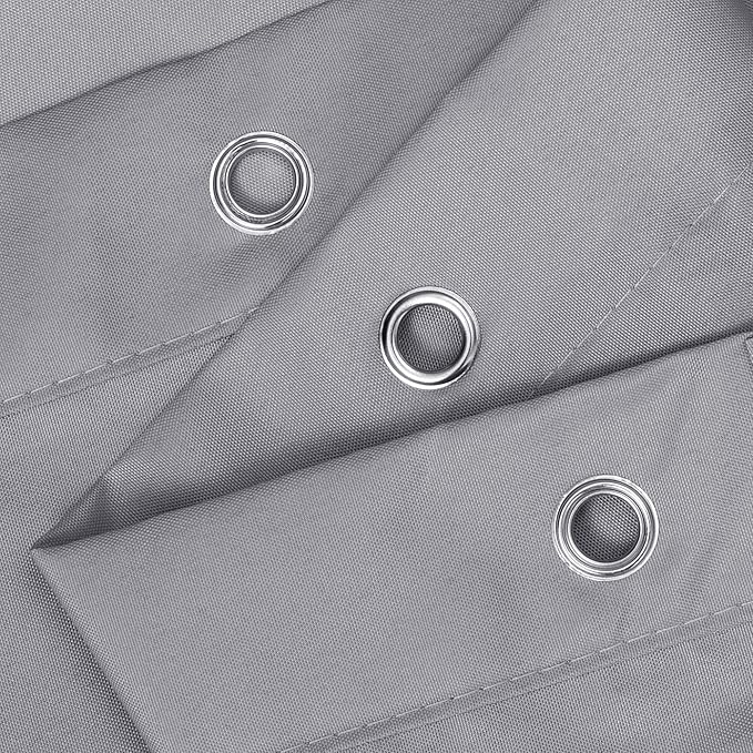 N&Y HOME Fabric Shower Curtain or Liner with Magnets - Grey Shower Curtain for Bathroom with Hotel Quality, Machine Washable, Water Repellent - Gray, 72x72
