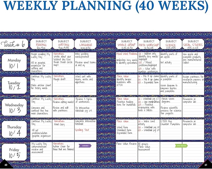 Carson Dellosa Sparkle and Shine Teacher Planner 2025-2026, Undated Holographic 8" x 11" Lesson Plan Book, Stickers, Class Schedule, Weekly Calendar School Supplies, Homeschool, Classroom Must Haves