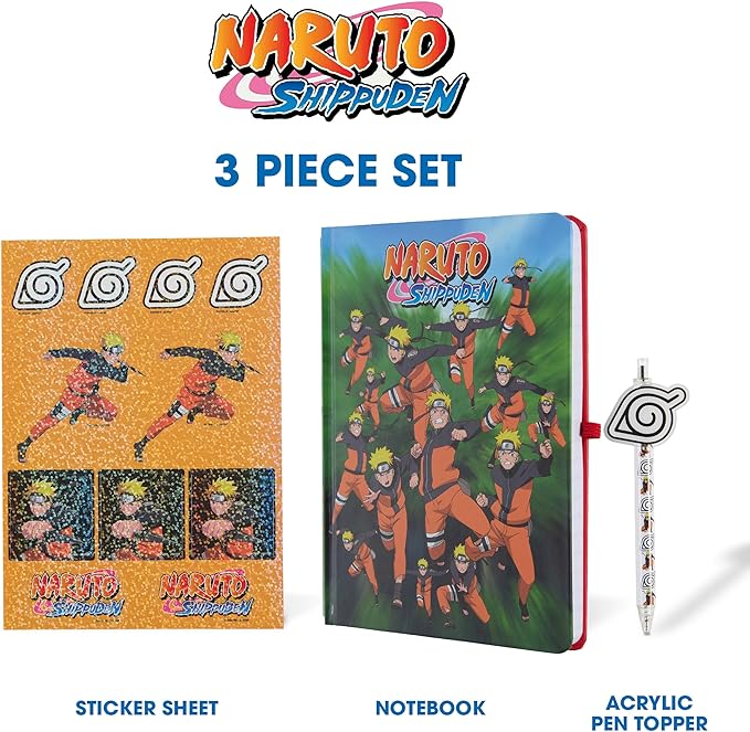 Culture Fly Kids Stationary Set for Girls and Boys - Dragon Ball Z Journal Kit with Notebook, Acrylic Pen Topper, Sticker Sheet - Cute Stationery Kit for School, Writing, Drawing, Gifts