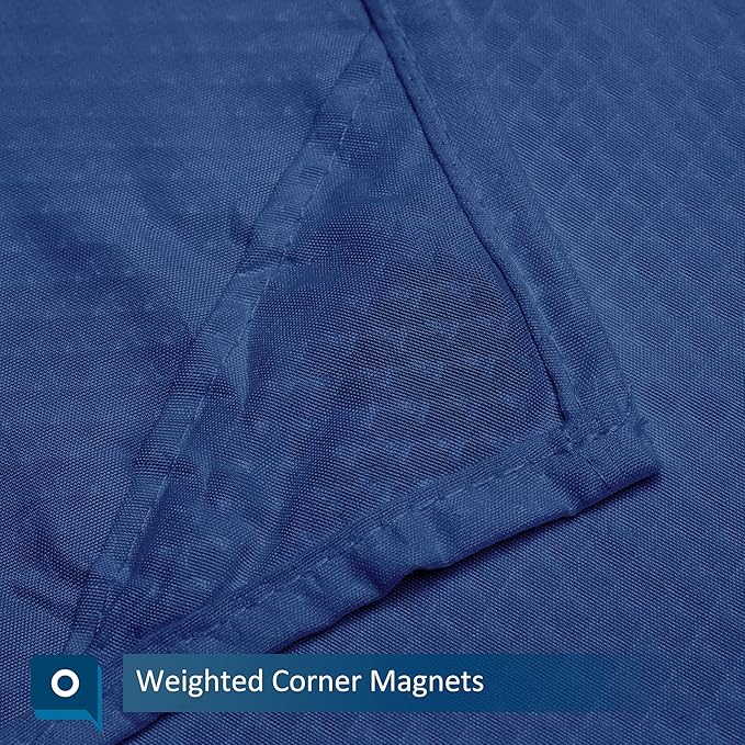 Barossa Design Soft Microfiber Fabric Shower Liner or Curtain, Hotel Quality, Machine Washable, Water Repellent, Navy Blue, 70 x 72 inches