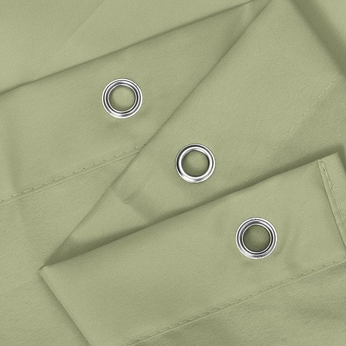 N&Y HOME Fabric Shower Curtain or Liner with Magnets Sage Green - Hotel Quality, Machine Washable, Water Repellent - Sage, 72x72