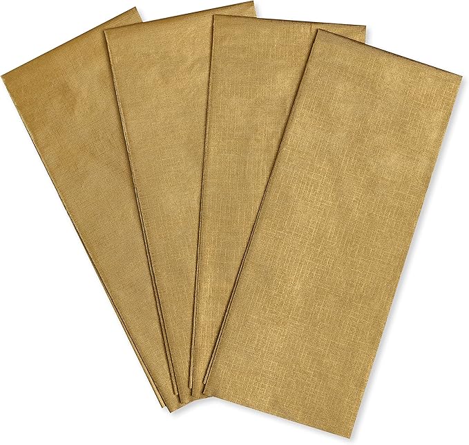 Papyrus 4 Sheets Gold Tissue Paper for Birthdays, Crafts, DIY and More