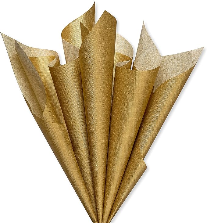 Papyrus 4 Sheets Gold Tissue Paper for Birthdays, Crafts, DIY and More