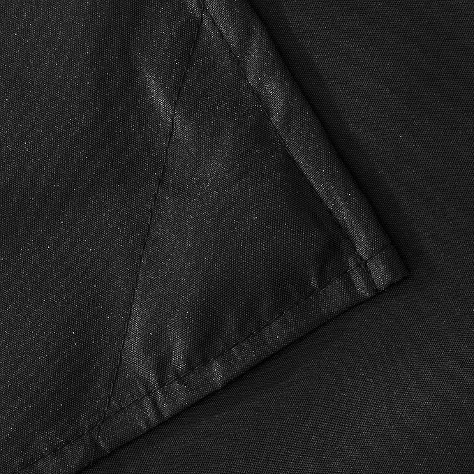 N&Y HOME Fabric Shower Curtain or Liner Extra Long 72 x 84 Inches - Hotel Quality, Machine Washable, Water Repellent - Black, 72x84