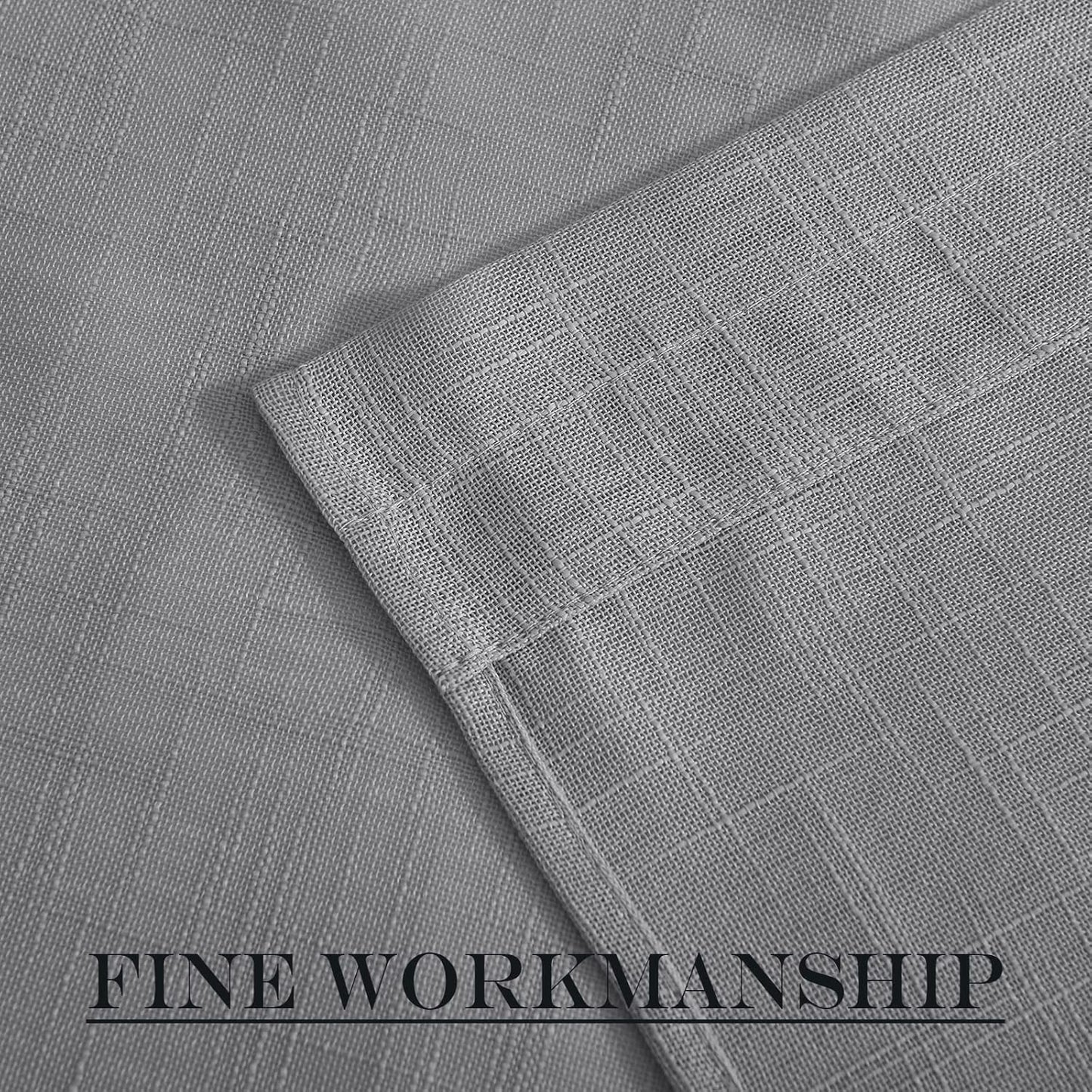 NICETOWN French Door Curtain with Tieback, Rustic Semi-Sheer Back Front Door Shade 50 Inches Long Curtains, Short Curtain Light-Filtering Privacy Window Decor, 1 Panel, Dark Grey, 26" Wide