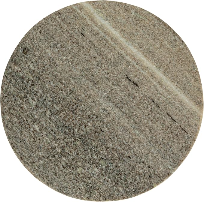 Creative Co-Op Round Marble Charcuterie or Cutting Board, Beige