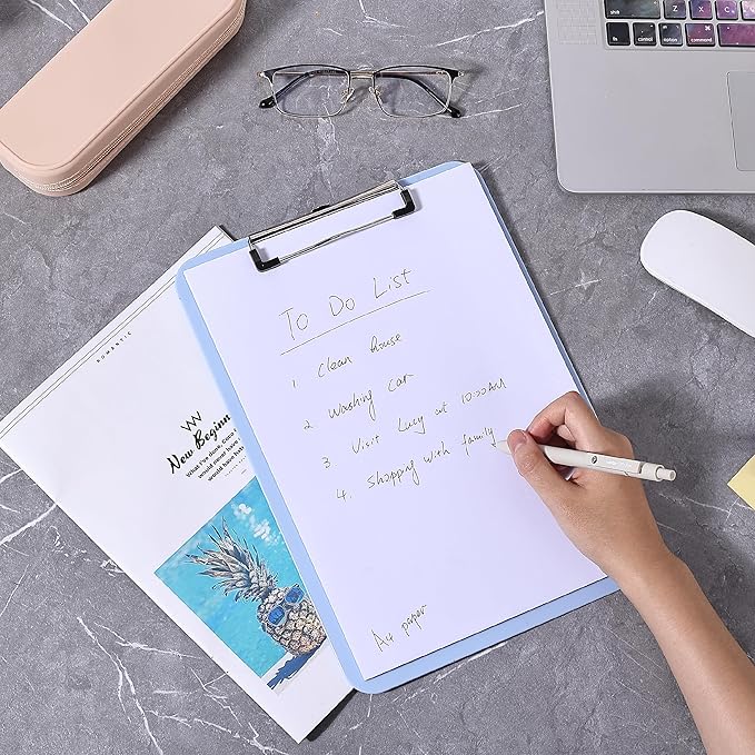 Mr. Pen- Plastic Clipboard, 12.5" x 9", 2 Pack, Clipboard Plastic, Low-Profile Metal Clip with Retractable Hanging Hole