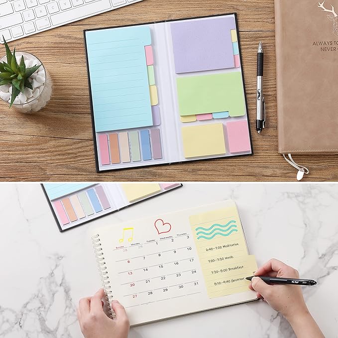 Mr. Pen- Sticky Note Set, 410 Pack, Pastel Colors, Divider Sticky Notes Tabs, Office Supplies, Planner Sticky Note Dividers Tabs, Book Notes, Stocky Notes for Bible Journaling