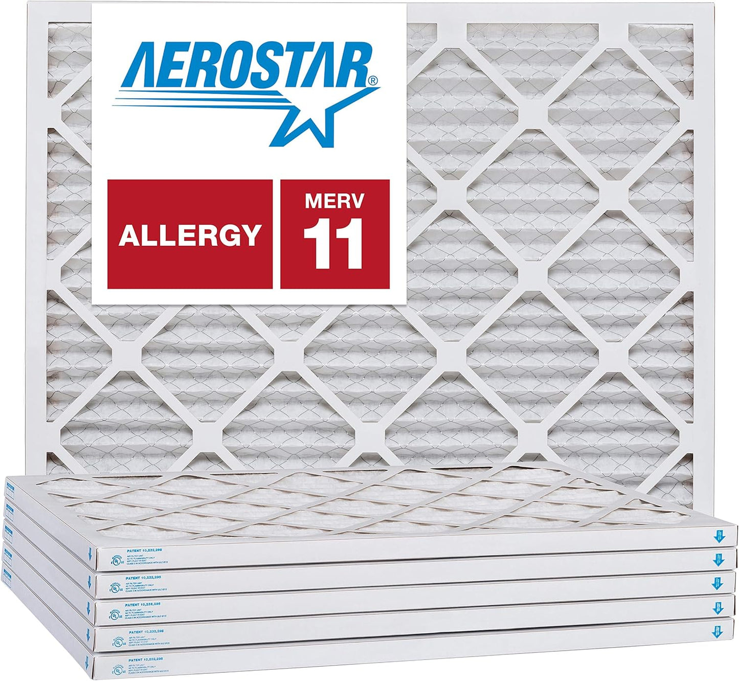 Aerostar 8x10x1 MERV 11, Pleated Air Filter, 8x10x1, Box of 6, Made in the USA
