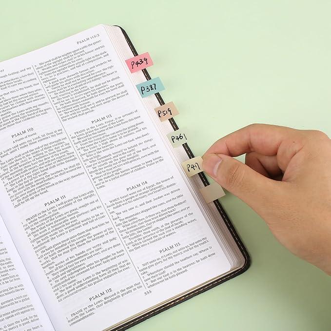 Mr. Pen- Sticky Note Set, 410 Pack, Vintage Colors, Transparent Sticky Notes Tabs, Translucent Sticky Note Dividers Tabs, Stocky Notes for Bible Journaling