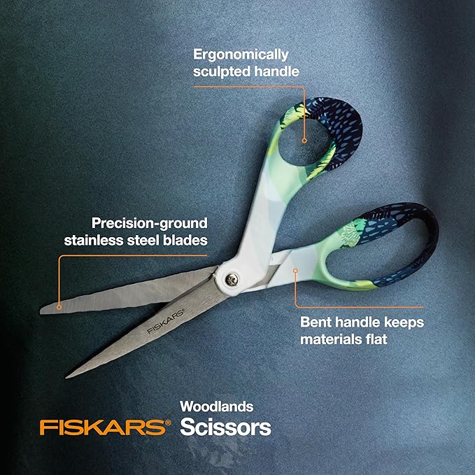 Fiskars Explore Collection Scissors, Woodlands (8 in.)