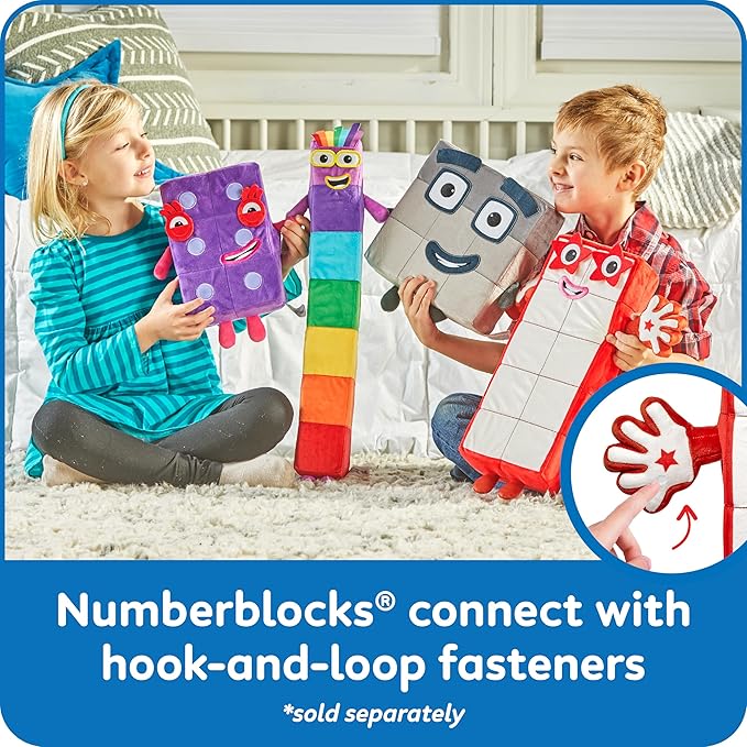 hand2mind Numberblock Ten Playful Pal, Plush Figure Toys, Numbers for Toddlers, Cute Stuffies, Preschool Math Learning Toys, Stuffed Animal, Small Plushies, Counting Blocks, Birthday Gifts for Kids