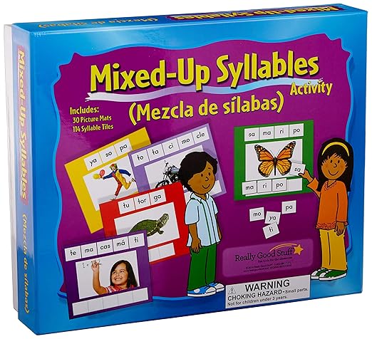Really Good Stuff Mixed Up Syllables - Mezcla de sA?labas - 30 mats, 114 Tiles