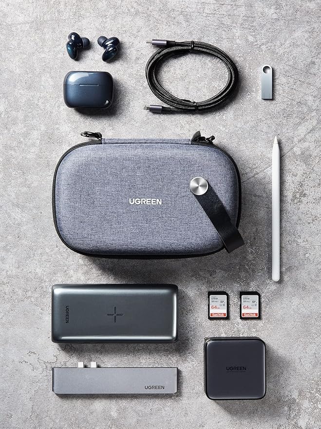 UGREEN Electronics Cable Organizer Bundle with Travel Case