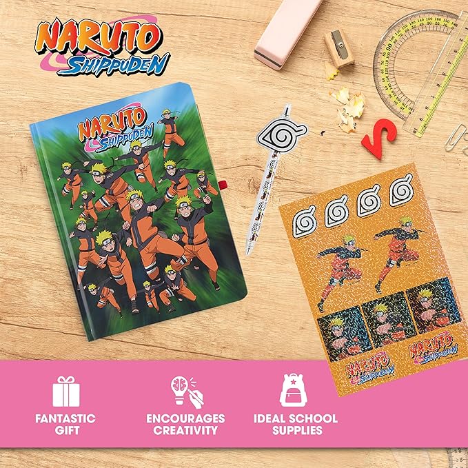 Culture Fly Kids Stationary Set for Girls and Boys - Dragon Ball Z Journal Kit with Notebook, Acrylic Pen Topper, Sticker Sheet - Cute Stationery Kit for School, Writing, Drawing, Gifts