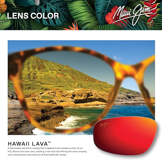 Maui Jim Polarized Men's and Women's The Flats Rectangular Sunglasses