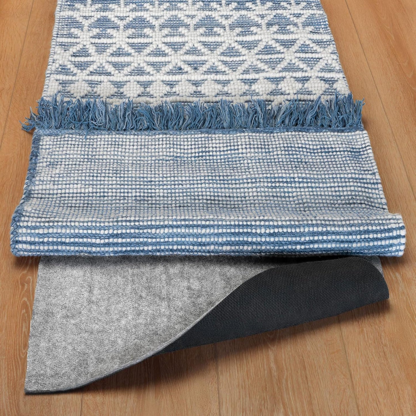 RUGPADUSA - Dual Surface - 2'x6' - 1/8" Thick - Felt + Rubber - Non-Slip Backing Rug Pad - Adds Low-Profile Comfort and Protection