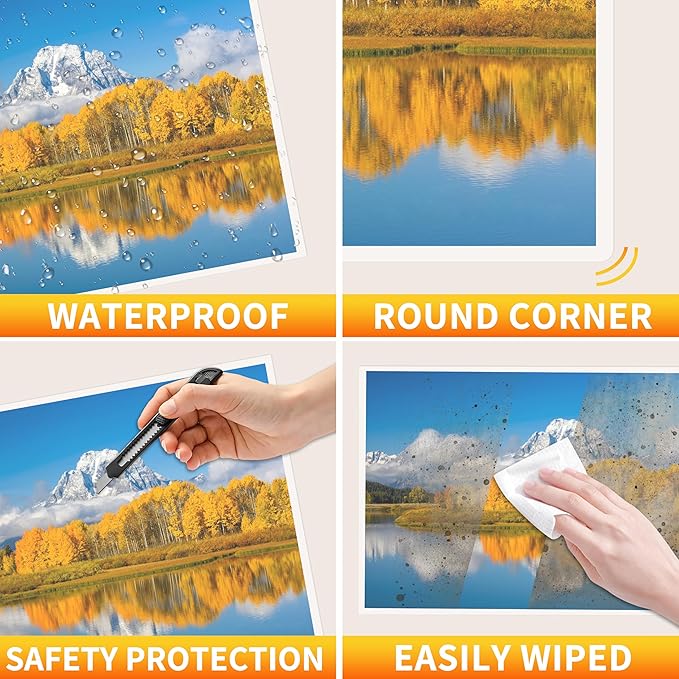 Thermal Laminating Pouches,Hold 8.5 x 11 inch Sheets 200 Pack,3 Mil Clear Thermal Laminate Pouches 9x11.5 inch Lamination Sheet Paper