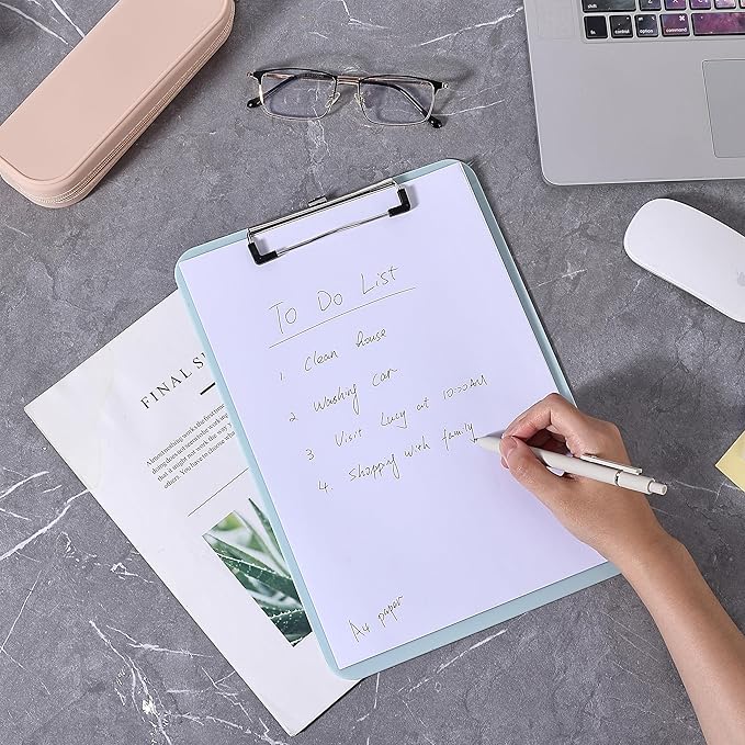 Mr. Pen- Plastic Clipboard, 12.5" x 9", 2 Pack, Clipboard Plastic, Low-Profile Metal Clip with Retractable Hanging Hole
