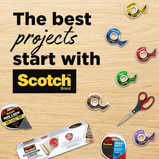 Scotch Transparent Tape 12'' X 4501 ea,(Pack of 3)