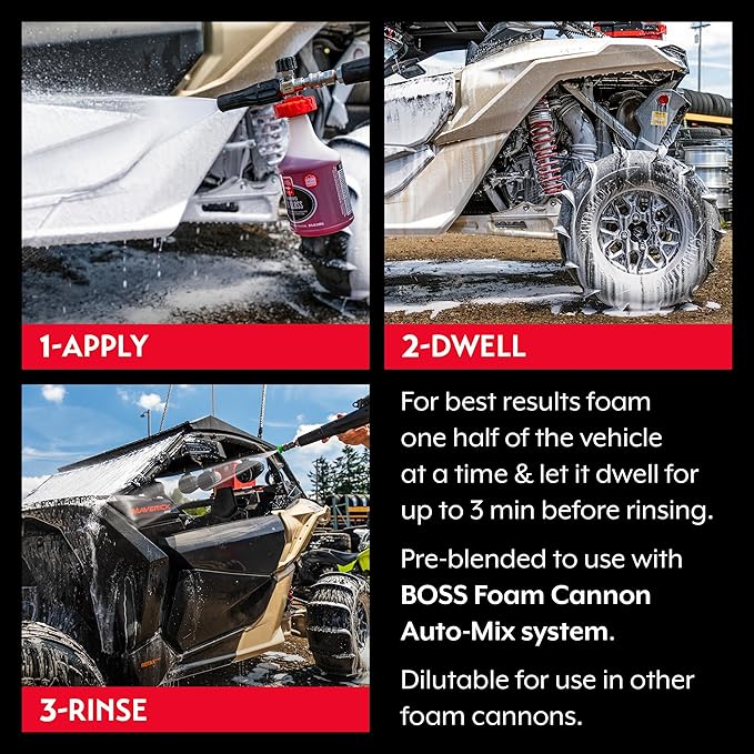 Griot's Garage Foaming Poly Gloss for Car Cleaning and Detailing, Spray Wash & Wax, Compatible with the BOSS Foam Cannon Auto-Mix System, One Gallon