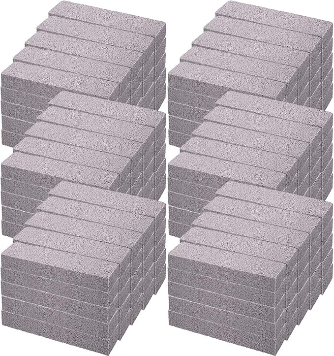 Chinco 150 Packs Pumice Stick for Cheaning, Pumice Scouring Stone Pad Removing Stain Grime Without Leaving Scratches for Kitchen Oven Stove Home Bathroom Toilet Pool House Cleaning Supplies