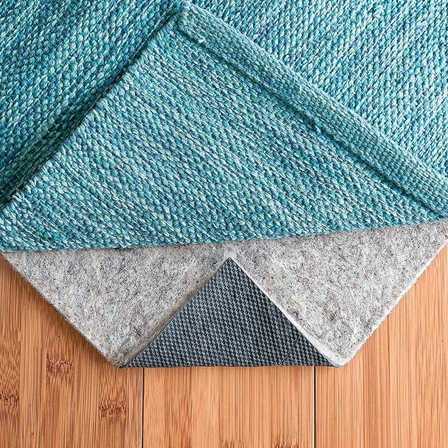 RUGPADUSA - Dual Surface - 5'x8' - 1/4" Thick - Felt + Rubber - Non-Slip Backing Rug Pad - Safe for All Floors
