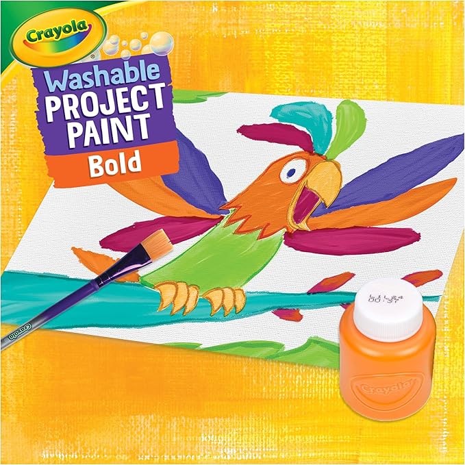 Crayola Washable Kids Paint (6ct), Assorted Bulk Paint Set for Kids, Essential Easter Basket Stuffer for Kids, Spring Craft & Art Supplies, Gift for Toddlers, Ages 3+