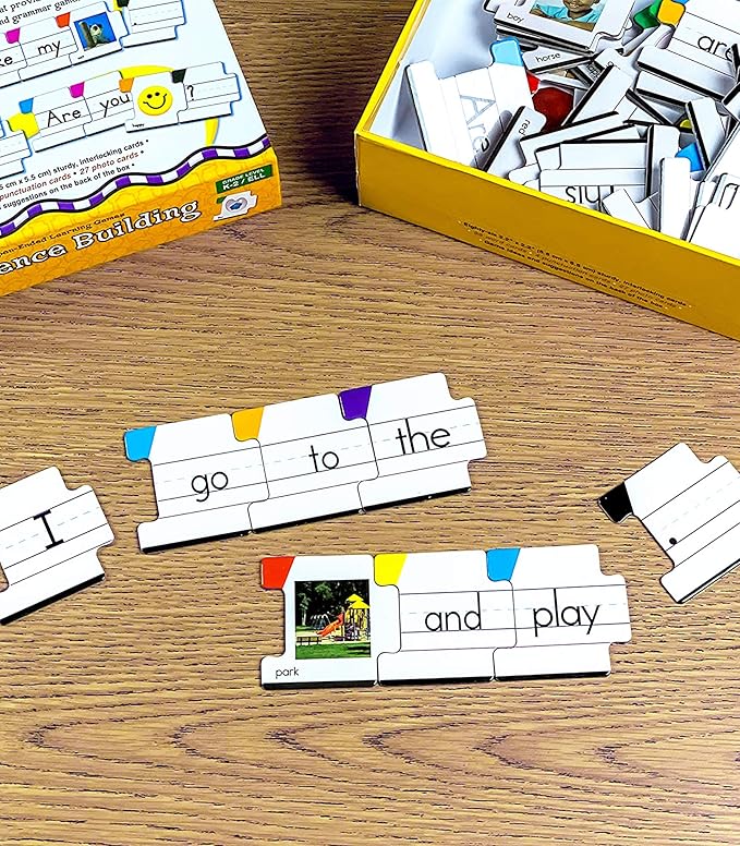 Key Education Sentence Building Game, Phonics Puzzles for Kids Ages 6-8, Learn to Read Parts of Speech, Sight Words, and More, Speech Therapy Materials for Kindergarten, 1st Grade, and Up