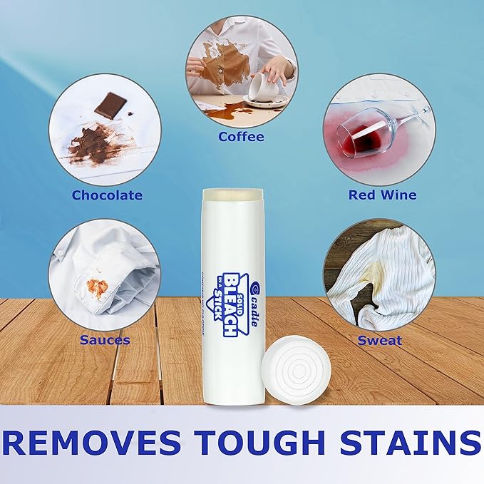 Solid Bleach In A Stick,Spill Proof,Accident Free & Unscented,Removes Stains & Brightens Colors,(Pack 4)
