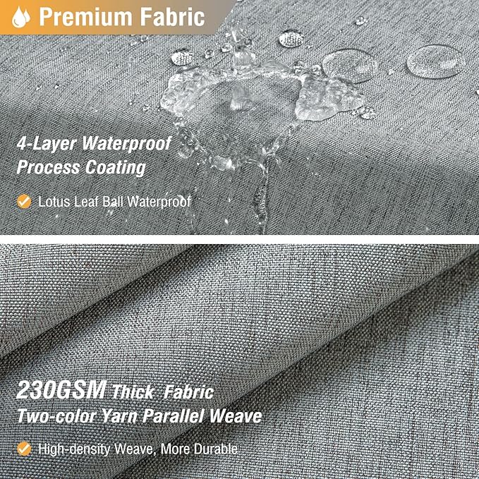 BTTN Stall Grey Fabric Shower Curtain, 230GSM Linen Textured Heavy Duty Cloth Shower Curtain Set with Hooks, Waterproof Neutral Weighted Luxury Decorative Shower Curtains for Bathroom(Gray, W36xH72)